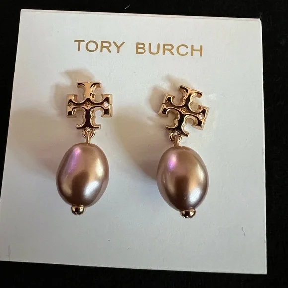 Tory Burch - Kira Pearl Drop Earrings - Rose Gold - NWT - Picture 4 of 4
